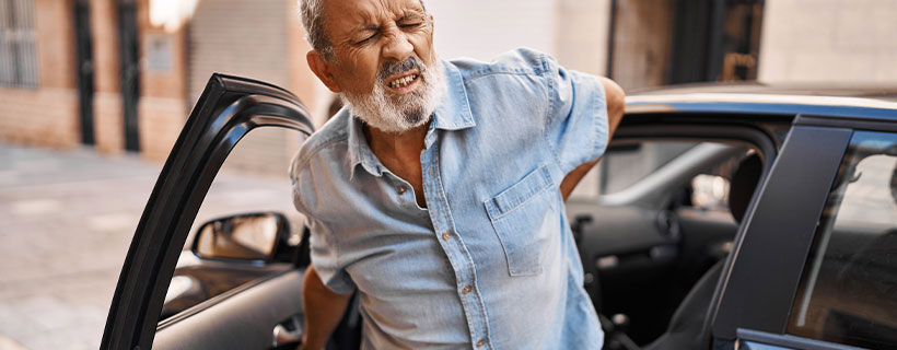 auto accident injury patient in need of back pain treatment in Broomfield