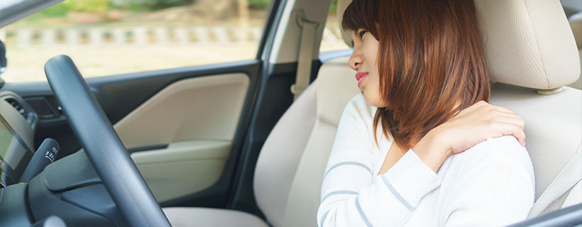 auto accident injury patient in need of shoulder pain treatment in Broomfield